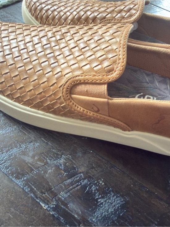 OluKai Laeʻahi Lauhala Woven Slip-On Sneakers Men’s Size 8 Fox Brown main image 10
